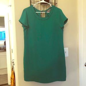 Green dress with neck detail